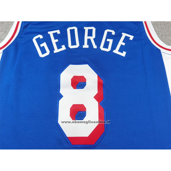 Maglia Philadelphia 76ers Paul George #8 Icon 2024-25 Blu